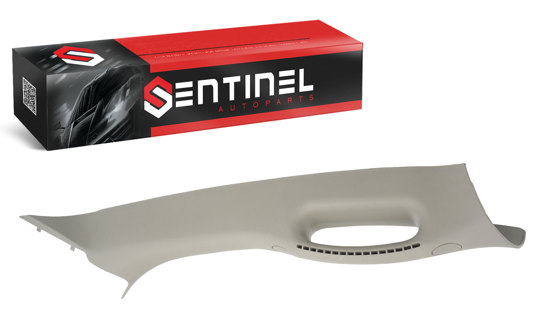 Pillar Trim Panel w/Pull Handle Right Passenger Side Compatible with 2006-2008 Ram Pickup Truck Replaces # 1TE74BD1AA - Sentinel Auto Parts