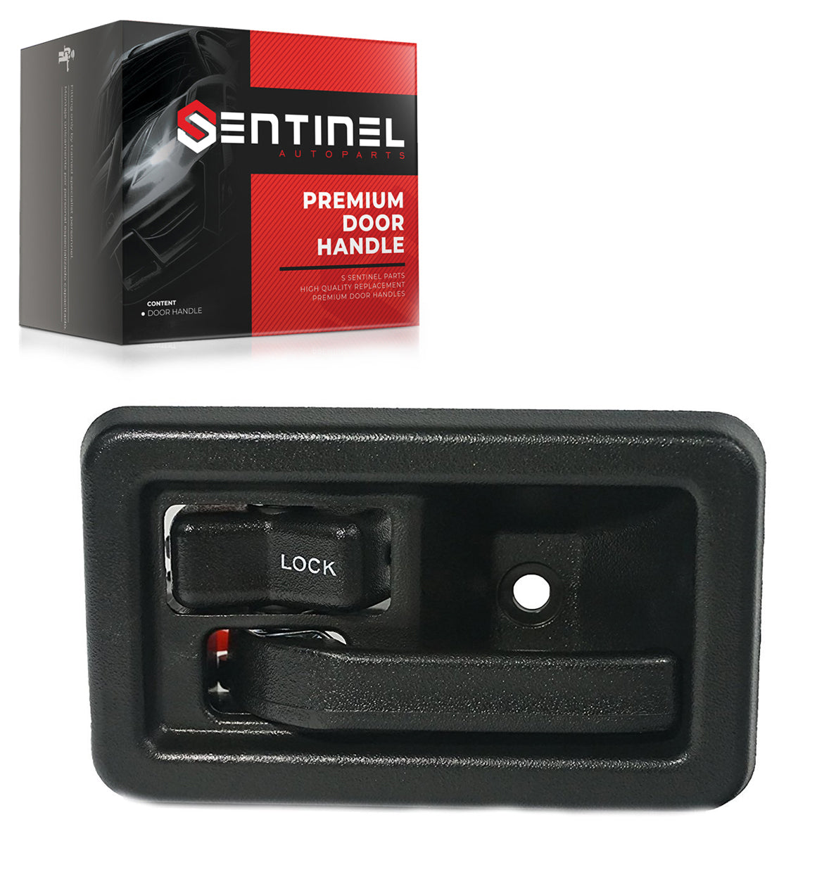 Inside Interior Door Handle Left Driver Compatible with 1987-2002 Jeep Wrangler, 1997-2002 Wrangler TJ, 1984-1986 Cherokee Replaces # 55176477AB - Sentinel Auto Parts