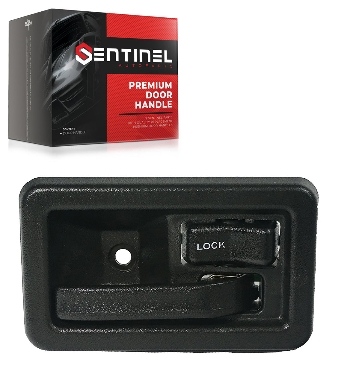 Interior Door Handle Right Passenger Side Compatible with 87-02 Jeep Wrangler, 97-02 Wrangler TJ, 84-86 Cherokee Replaces # 55176476AB - Sentinel Auto Parts