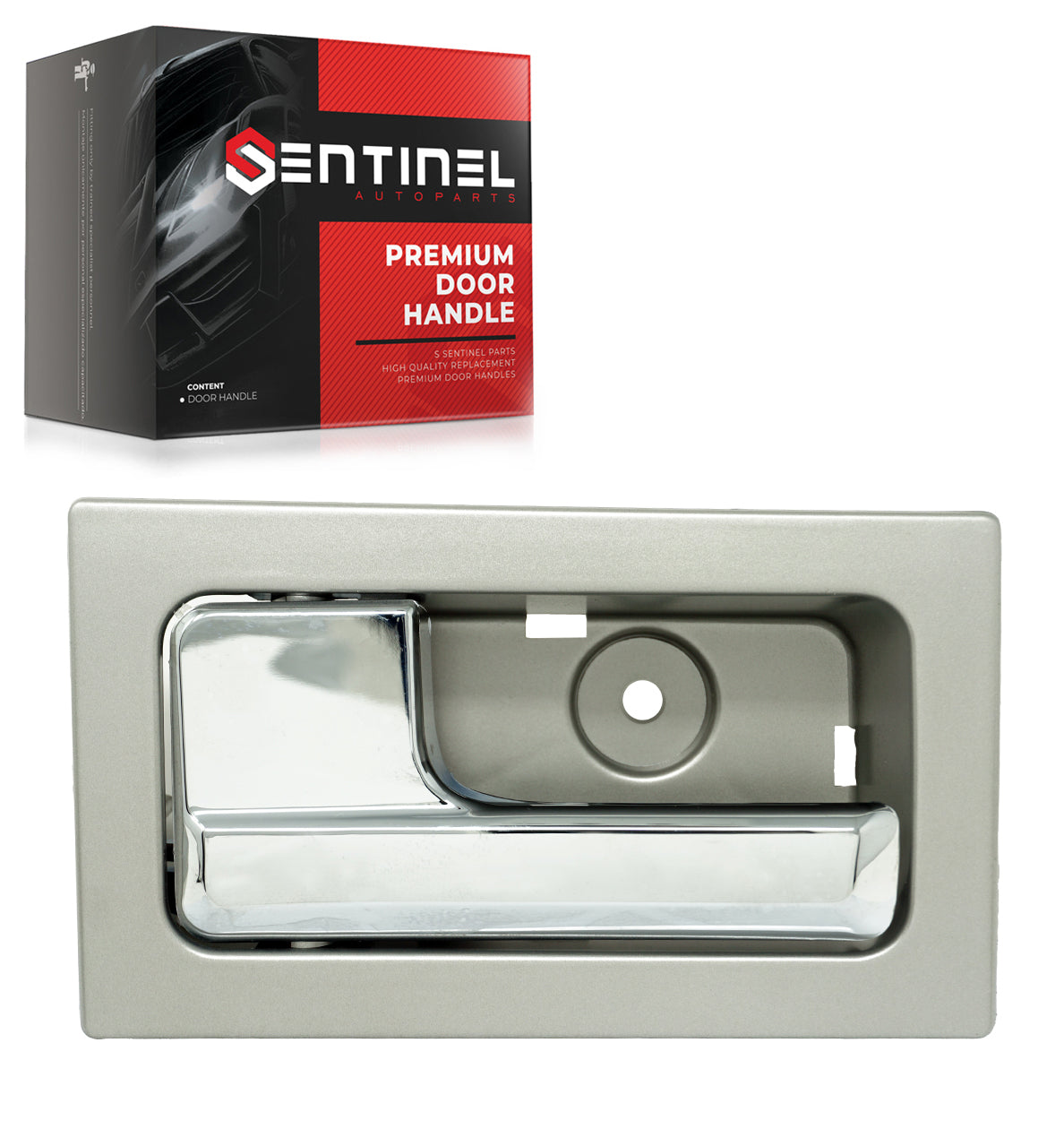 Inside Interior Door Handle Front or Rear Left Driver Side Compatible with 2009-2014 F150 Replaces # CL3Z-1522601-GA, 9L3Z-1522601-CB (Left Side Silver) - Sentinel Auto Parts