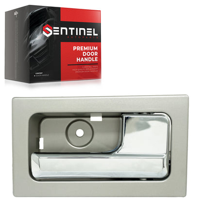 Inside Interior Door Handle Front or Rear Right Passenger Side Compatible with 2009-2014 F150 Replaces # CL3Z-1522600-GA 9L3Z-1522600-CB (Right Side Silver) - Sentinel Auto Parts