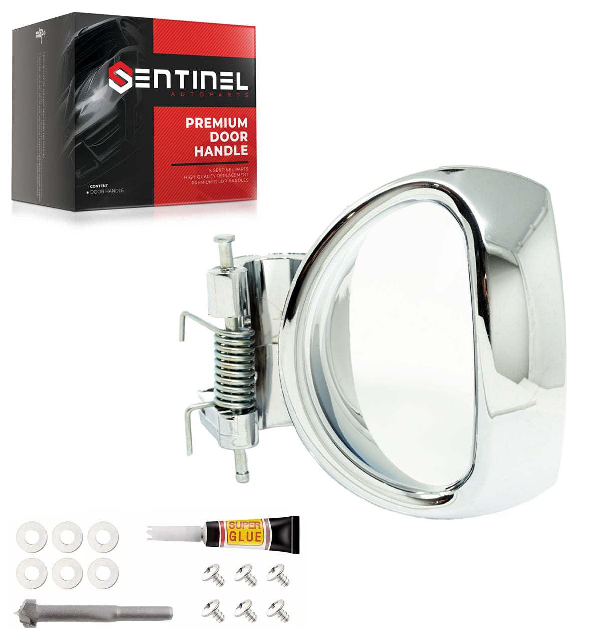 Inside Interior Door Handle Front or Rear Driver Left Side Compatible with 2006-2011 Chevrolet HHR Replaces # 19299614, 25812196 - Sentinel Auto Parts