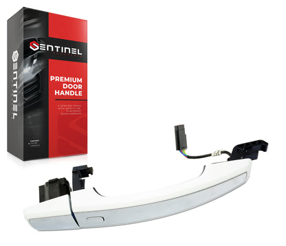 Outside Exterior Door Handle Front Right GAZ Summit White w/Passive Entry 4 Pin Compatible with 2013-2017 Buick Cadillac Chevy Replaces # 13577716 - Sentinel Auto Parts