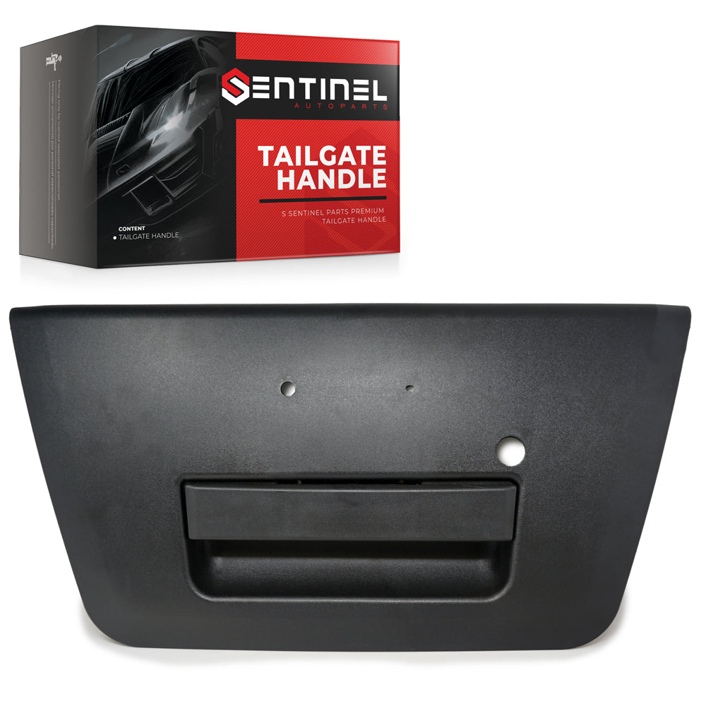 Tailgate Door Handle Assembly with Key Hole Compatible with 2005-2014 Nissan Frontier Replaces# NI1915109, 81576, 90606-EA810 - Sentinel Auto Parts