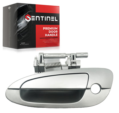 Outside Exterior Door Handle KY1 Light Silver Metallic Front Left Driver Side Compatible with 2002-2006 Nissan Altima Replaces # NI1310123, 80607-8J009 - Sentinel Auto Parts