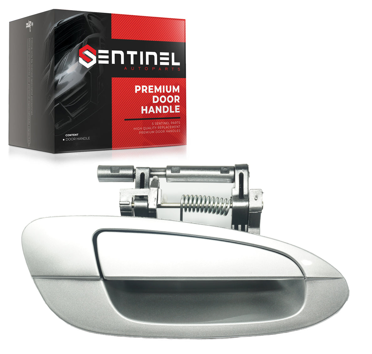 Outside Exterior Door Handle Rear Right Passenger Side KY1 Light Silver Metallic Compatible with 2002-2006 Nissan Altima Replaces # NI1521112, 82606-8J009 - Sentinel Auto Parts