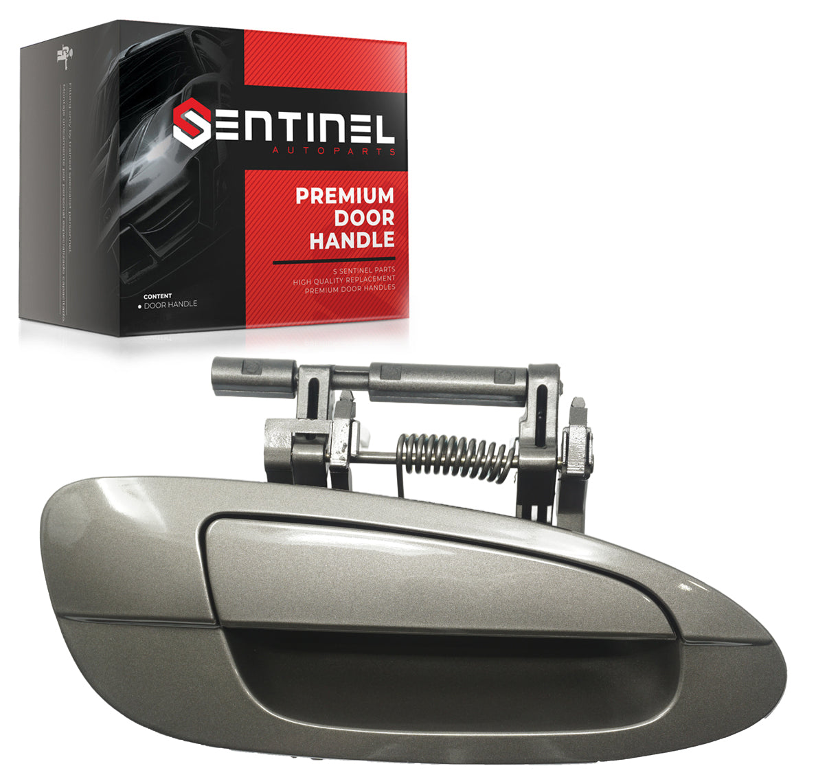 Outside Exterior Door Handle Front Right Passenger Side KY2 Polished Pewter Metallic Compatible with 2002-2006 Nissan Altima Replaces # NI1311123, 80606-8J009 - Sentinel Auto Parts