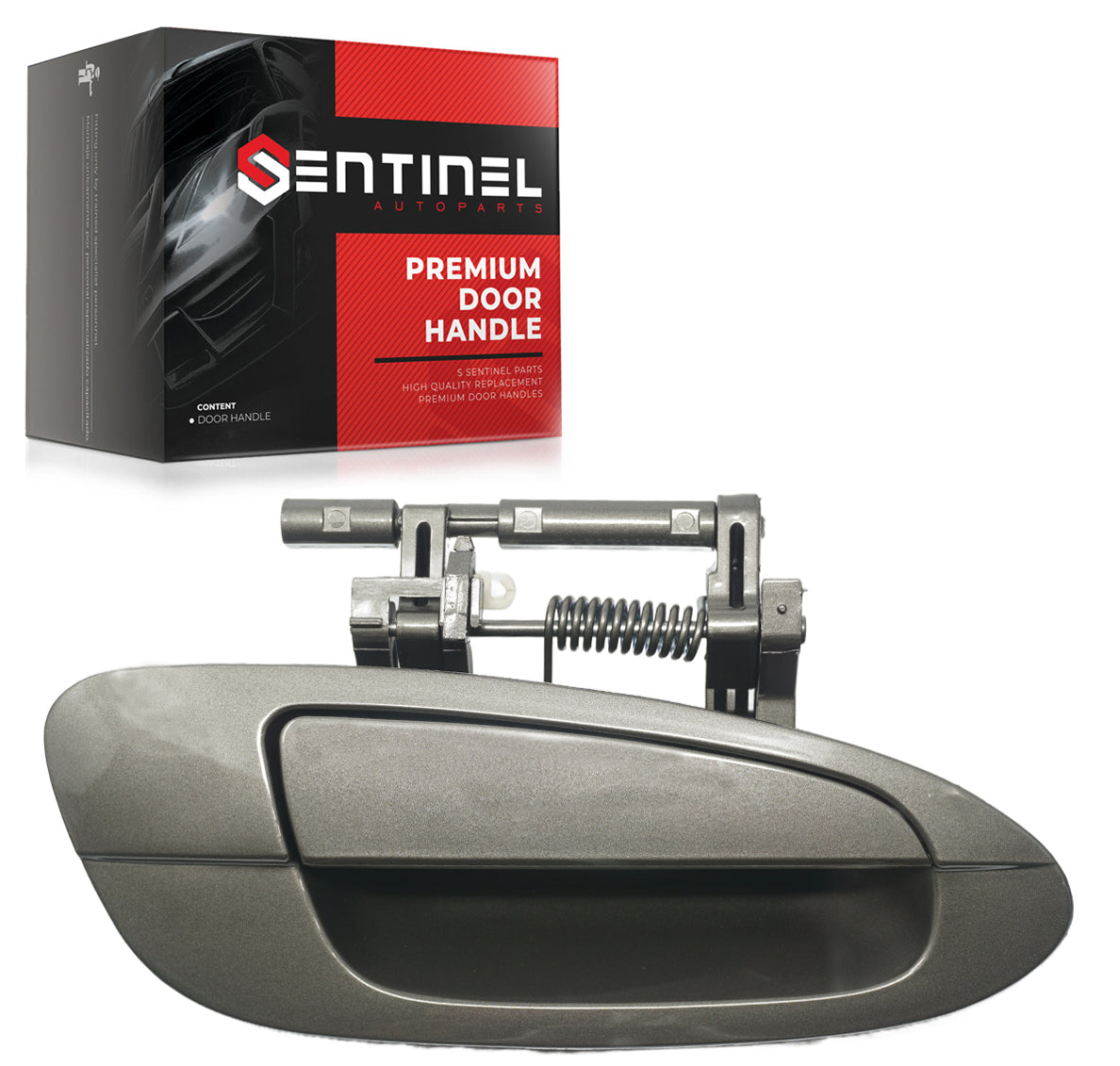 Outside Exterior Door Handle Rear Right Passenger Side KY2 Polished Pewter Metallic Compatible with 2002-2006 Nissan Altima Replaces # NI1521112, 82606-8J009 - Sentinel Auto Parts