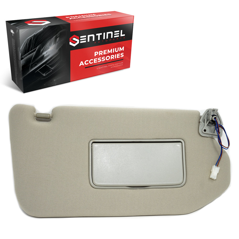 Sun Visor Beige Compatible with Nissan Pathfinder 2013-2019, Infiniti QX60 2014-2019, Infiniti JX35 2013 (Right Side) - Sentinel Auto Parts