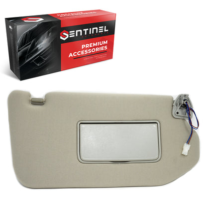 Sun Visor Beige Compatible with Nissan Pathfinder 2013-2019, Infiniti QX60 2014-2019, Infiniti JX35 2013 (Right Side) - Sentinel Auto Parts