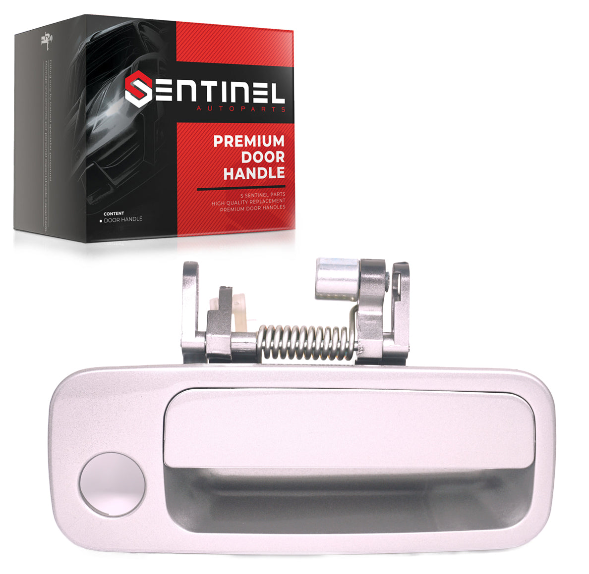 Outside Exterior Door Handle Front Right Passenger Side 1C8 Lunar Mist Silver for Compatible with 1997-2001 Camry Replaces # 69210-AA010-C0, TO1311114 - Sentinel Auto Parts