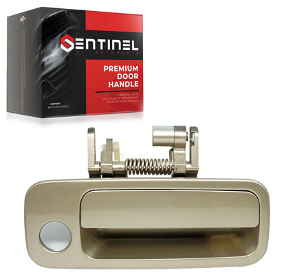 Outside Exterior Door Handle Front Right Passenger Side 4M9 Cashmere Beige Gold Compatible with 1997-2001 Toyota Camry Replaces # 69210-AA010-C0, TO1311114
