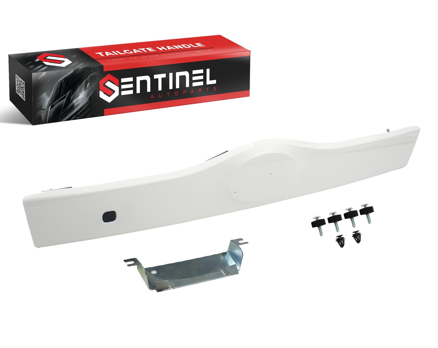 Upgraded Rear Liftgate Tailgate Handle with Metal Plate Compatible with 2004-2009 Toyota Prius Replaces # 76801-47030-C0, 76801-47040-C0 (41 White) - Sentinel Auto Parts