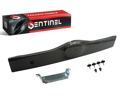 Upgraded Rear Liftgate Tailgate Handle with Metal Plate Compatible with 2004-2009 Toyota Prius Replaces # 76801-47030-C0, 76801-47040-C0 (Carbon Fiber Look) - Sentinel Auto Parts