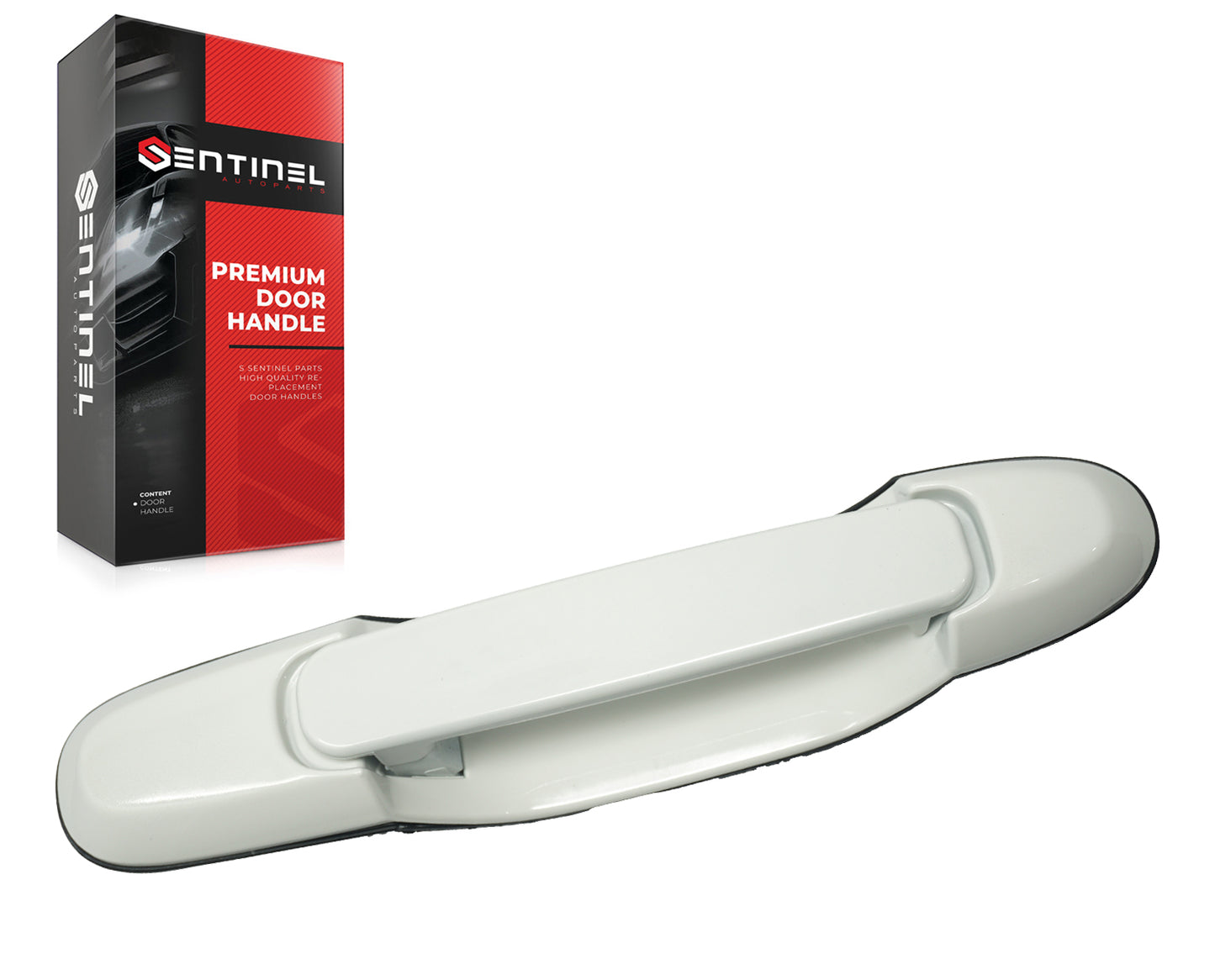 Outside Exterior Rear Sliding Door Handle Left or Right Side 040 White Compatible with 1998-2003 Toyota Sienna Replaces # 69230-08020-C0, 6923008020C0 - Sentinel Auto Parts