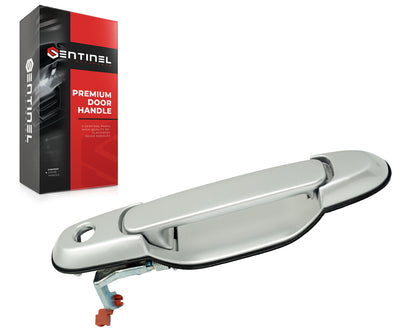 Outside Exterior Door Handle Front Left Driver Silver Compatible with 1998-2003 Sienna Replaces # 69210-08010, 69210-08010-C0 - Sentinel Auto Parts