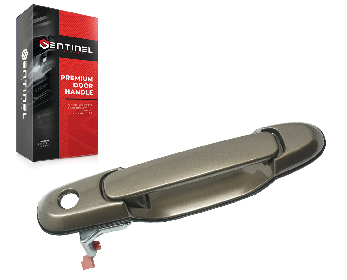 Outside Exterior Door Handle Front Left Driver Side 4N7 Sable Pearl Compatible with 1998-2003 Toyota Sienna Replaces # 69210-08010, 69210-08010-C0 - Sentinel Auto Parts