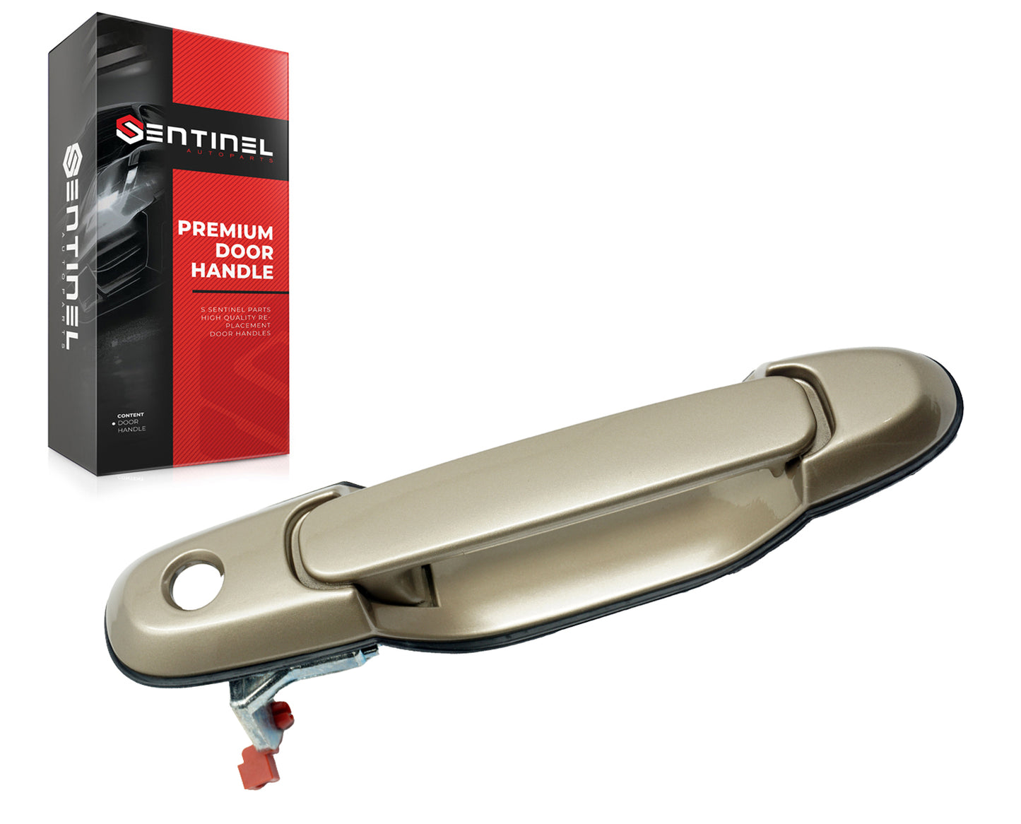 Outside Exterior Door Handle Front Left Driver Side 4Q2 Desert Mica Compatible with 1998-2003 Toyota Sienna Replaces # 69210-08010, 69210-08010-C0 - Sentinel Auto Parts