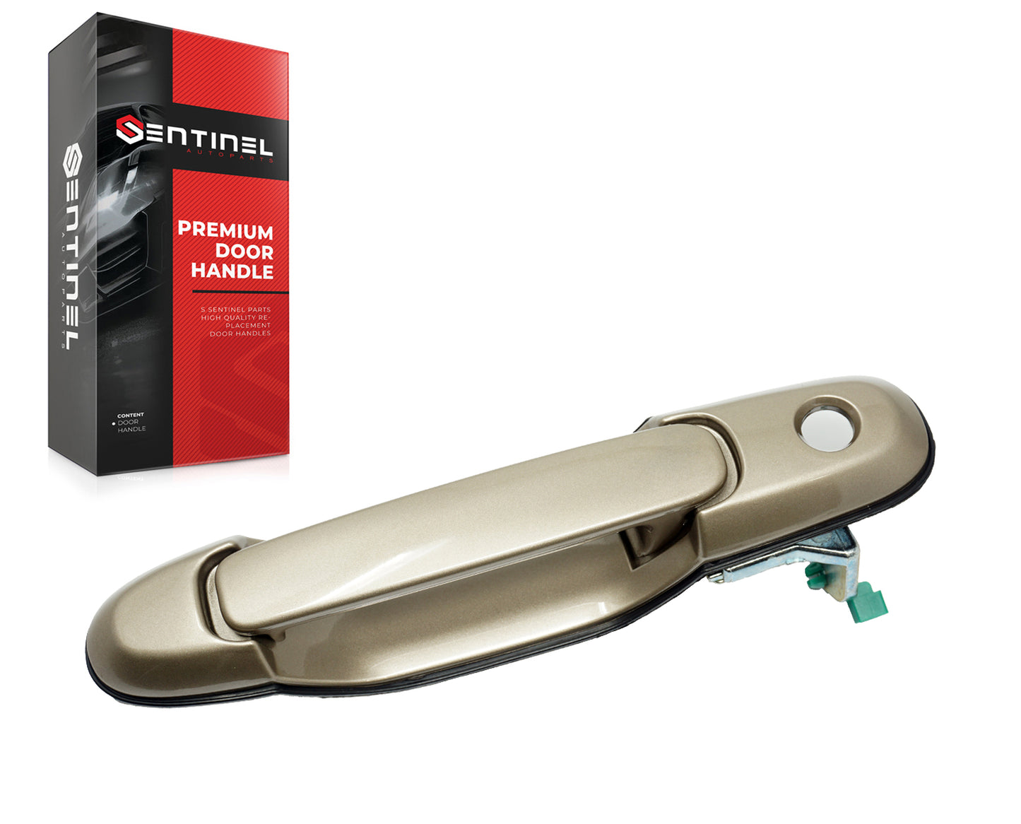 Outside Exterior Door Handle Front Right Passenger Side 4Q2 Desert Mica Compatible with 1998-2003 Sienna Replaces # 69210-08010-C0 - Sentinel Auto Parts