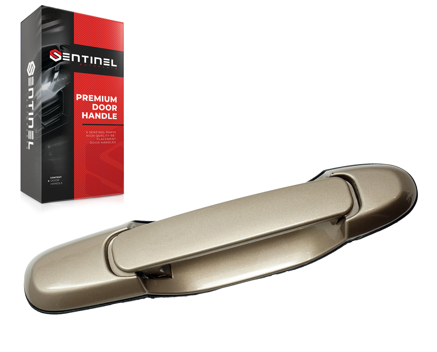 Outside Exterior Rear Sliding Door Handle Left or Right Side 4Q2 Desert Mica Compatible with 1998-2003 Toyota Sienna Replaces # 69230-08020-C0, 6923008020C0 - Sentinel Auto Parts