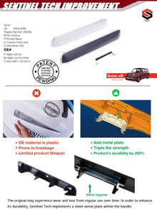 Upgraded Liftgate Tailgate Hatch Garnish Door Handle with Metal Plate Compatible with 2004-2006 Scion xB Replaces # 76801-52131, 76811-52122 (Carbon Fiber) - Sentinel Auto Parts